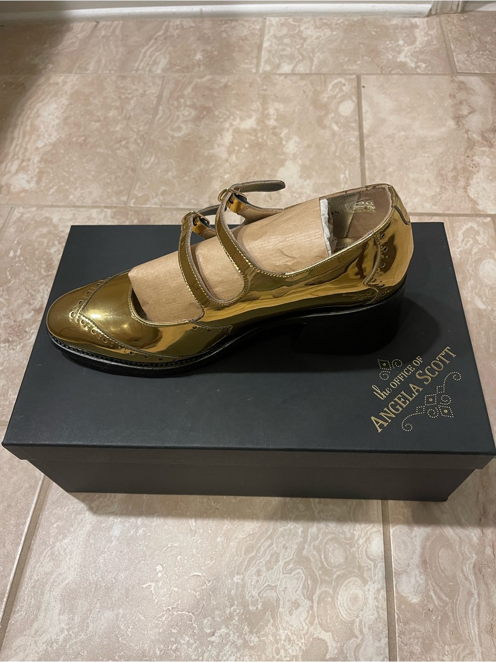 Gold Metallic Mary Jane Loafer - Women - Picture 4 of 6